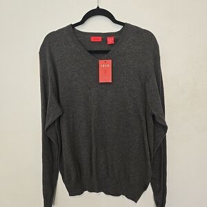 Gray V-Neck Sweater